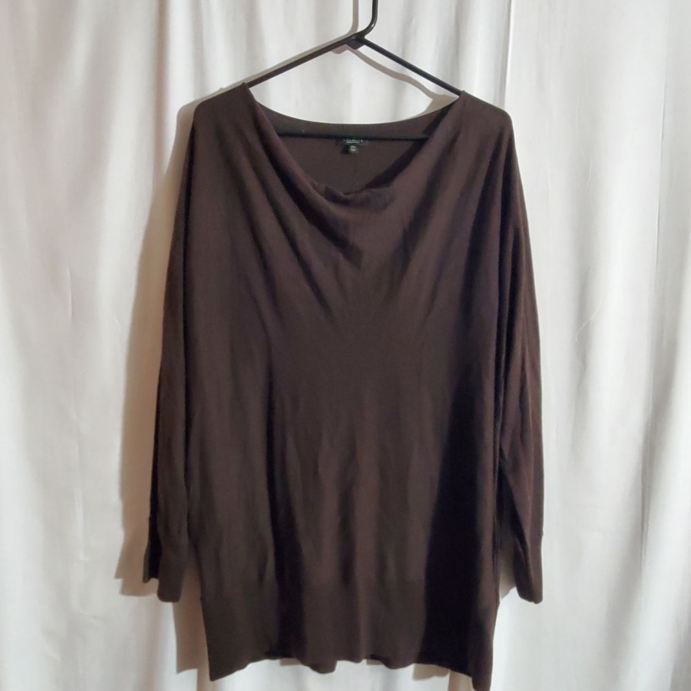 Talbots | Brown Sweater with Cowl Neckline | Size 2XP | NWT